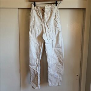 Zara High-Waist Off-White Jeans